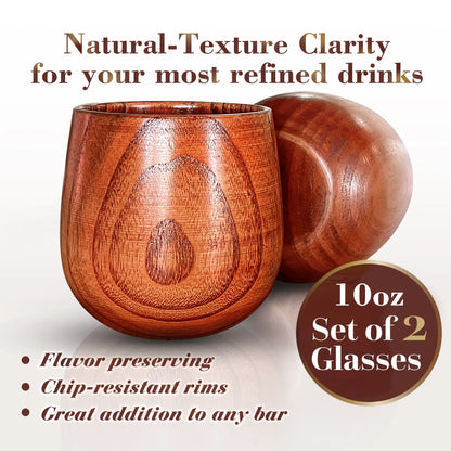 Rustic yet refined wooden bourbon glass, adds natural charm to your whiskey experience.