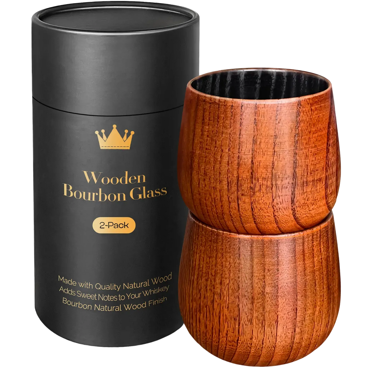 Flavor Preserving - Savor your finest bourbon with our new charred wooden whiskey glass. The articrafted bourbon glass perfectly preserves the flavor, bringing you or your loved one back to the days when whiskey was aged and charred in traditional oak barrels to make bourbon
Durable - Worried about dropping your nice whisky glasses and it shattering into a million pieces? Well we that won't happen with our wooden bourbon glasses. The articrafted bourbon glass is designed for whiskey lovers