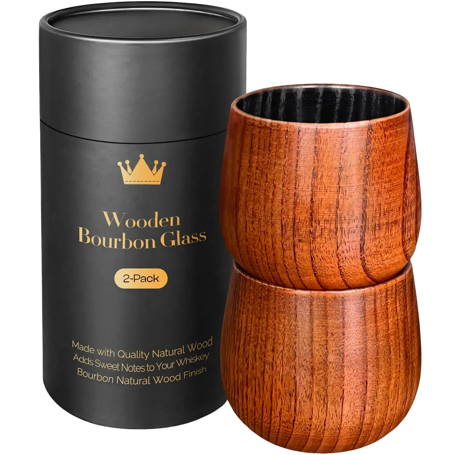 Flavor Preserving - Savor your finest bourbon with our new charred wooden whiskey glass. The articrafted bourbon glass perfectly preserves the flavor, bringing you or your loved one back to the days when whiskey was aged and charred in traditional oak barrels to make bourbon
Durable - Worried about dropping your nice whisky glasses and it shattering into a million pieces? Well we that won't happen with our wooden bourbon glasses. The articrafted bourbon glass is designed for whiskey lovers